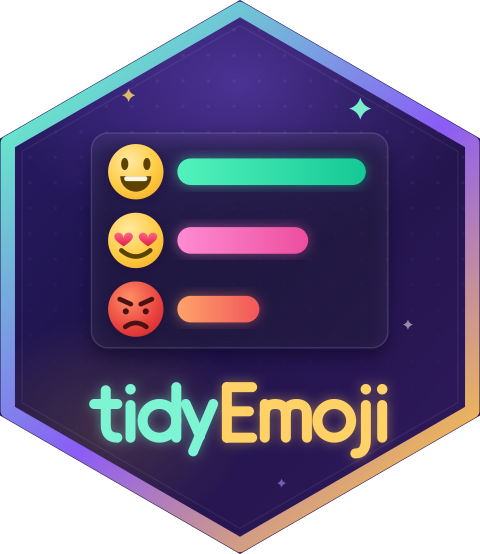 tidyEmoji hex logo